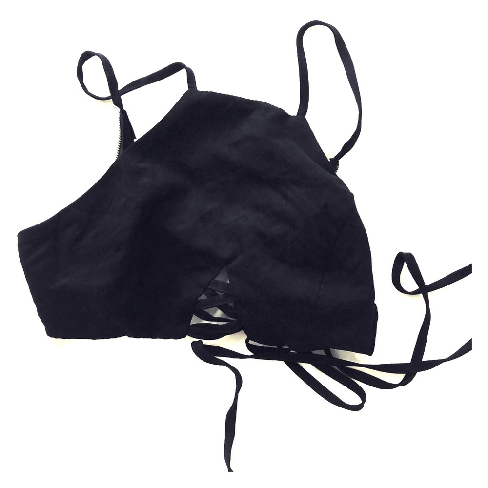 Black crop top, new never worn